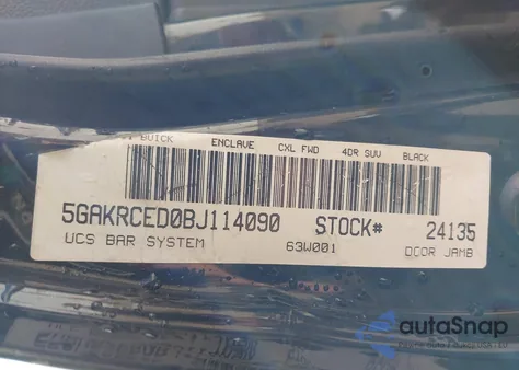 2011 Buick Enclave 2Xl from USA, damaged, VIN 5GAKRCED0BJ114090